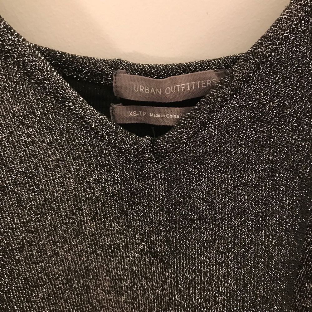 Urban Outfitters Crop Tank Silver Metallic